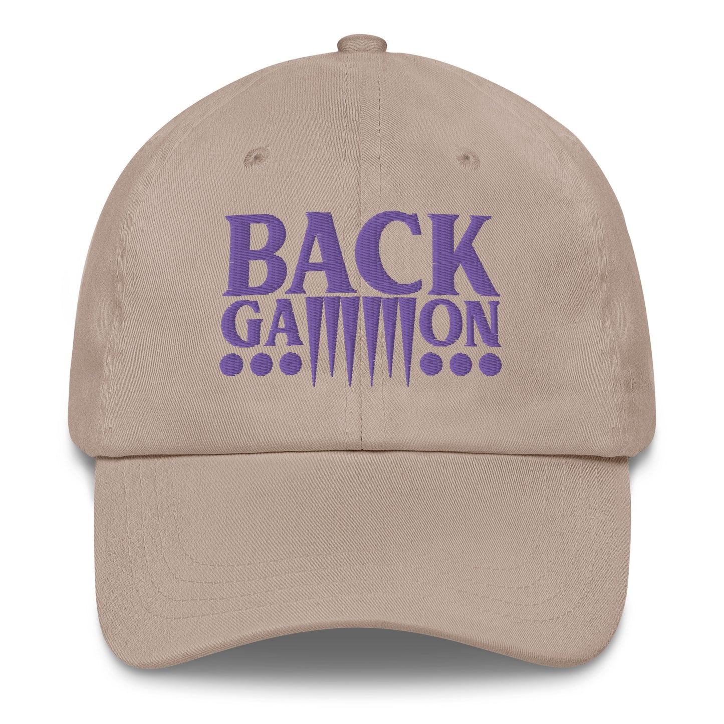 Backgammon Dad Hat (purple embroidery)