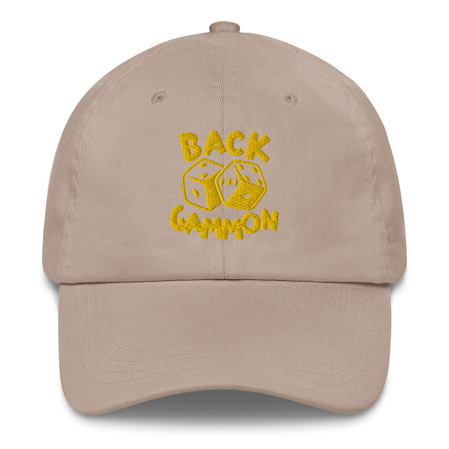 Backgammon Dad Hat (yellow embroidery)