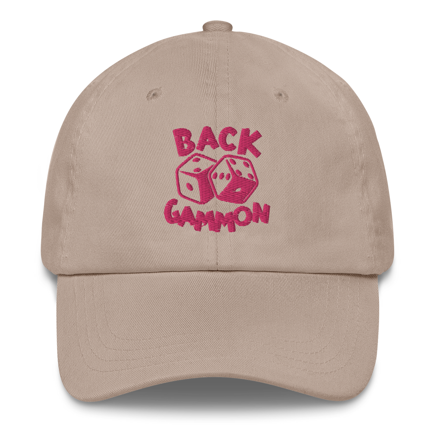 Backgammon Dad Hat (pink embroidery)