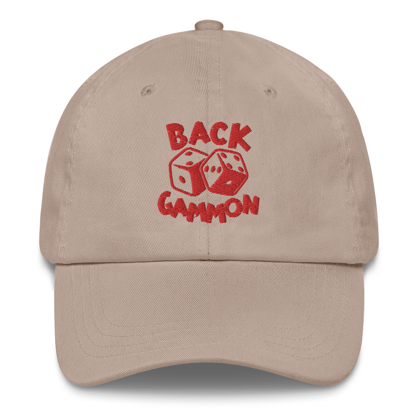 Backgammon Dad Hat (red embroidery)