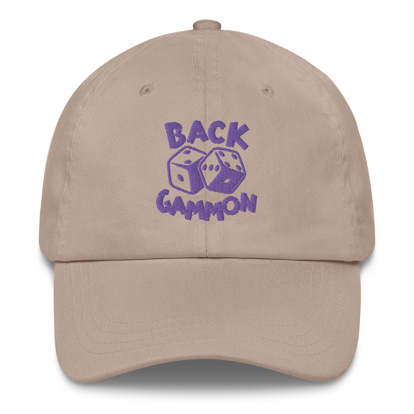 Backgammon Dad Hat (purple embroidery)