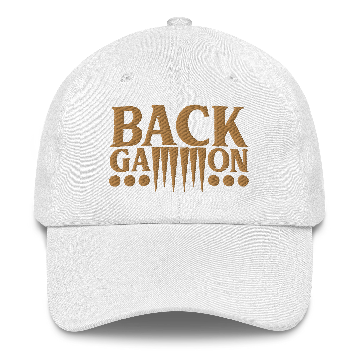 Backgammon Dad Hat (gold embroidery)