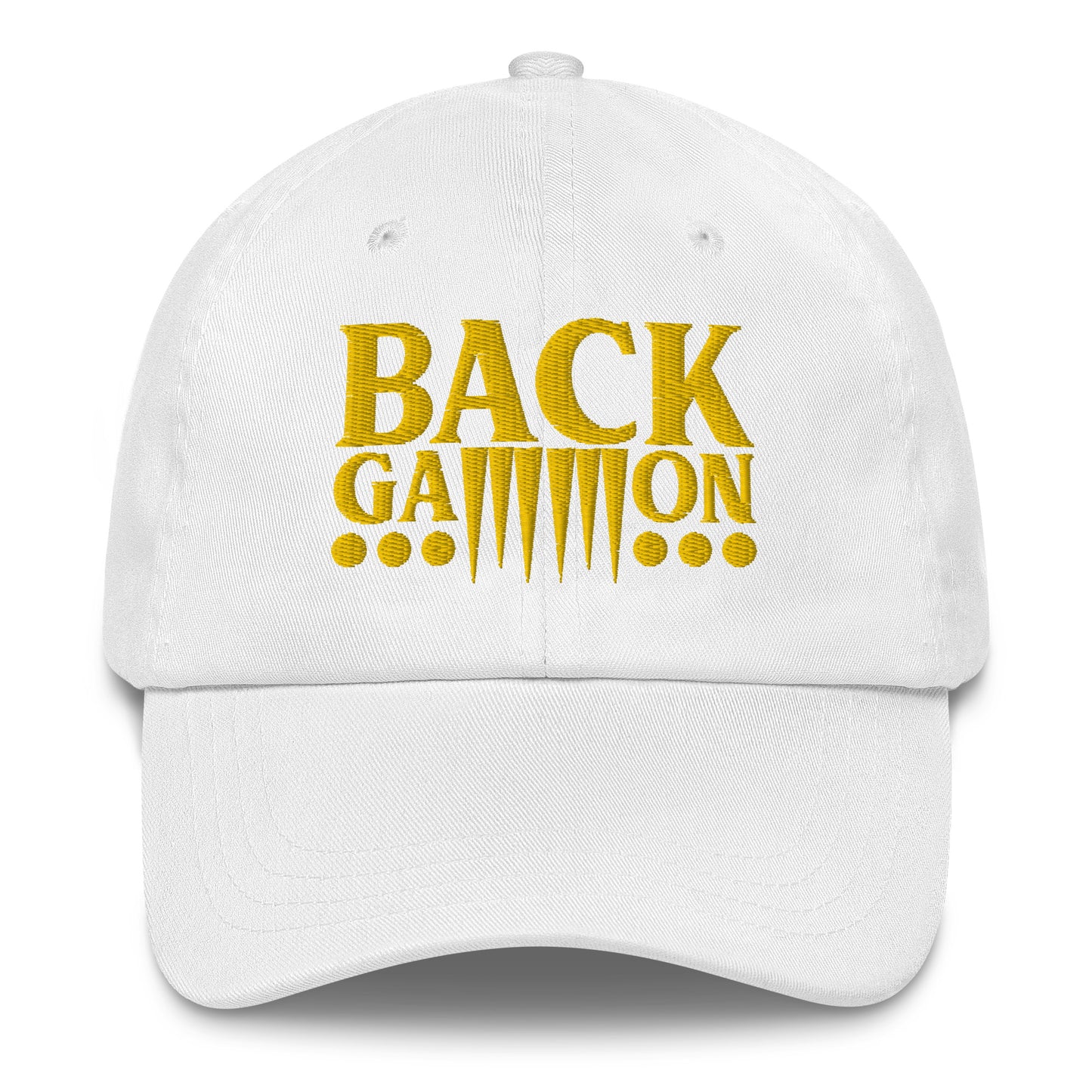 Backgammon Dad Hat (yellow embroidery)