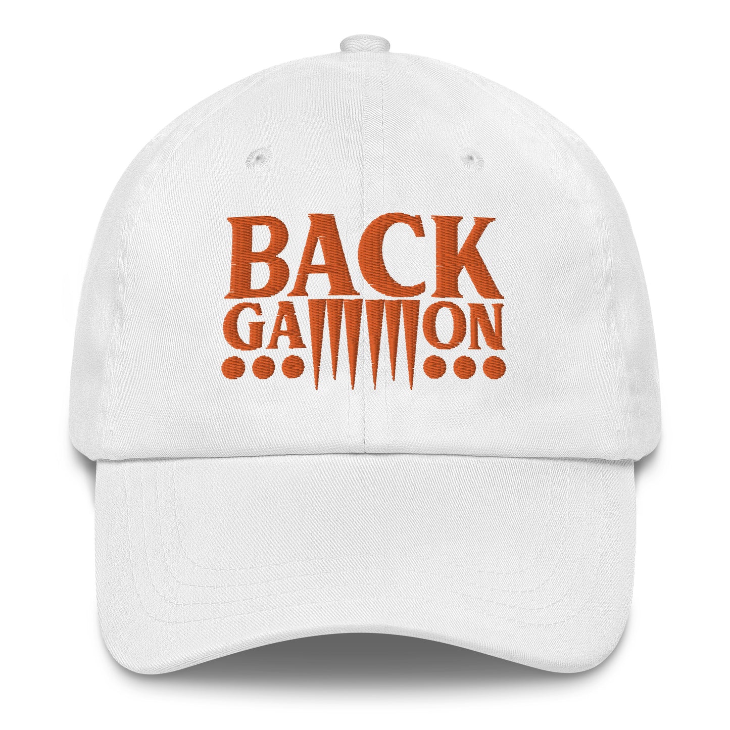 Backgammon Dad Hat (orange embroidery)