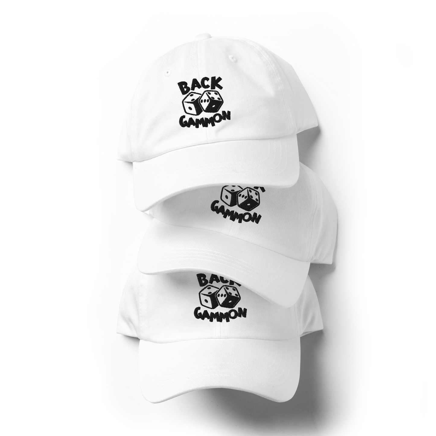 Backgammon Dad Hat (black embroidery)