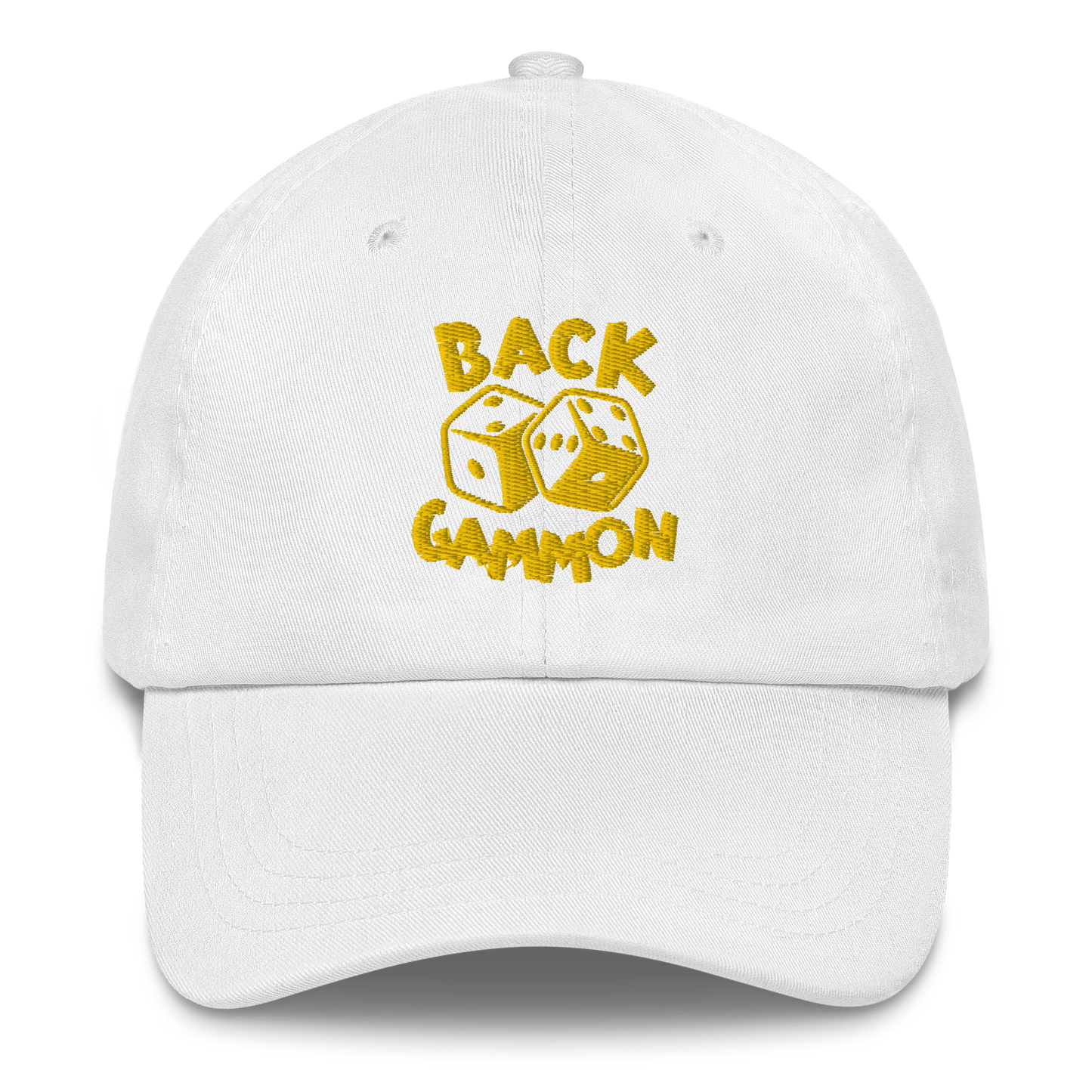 Backgammon Dad Hat (yellow embroidery)