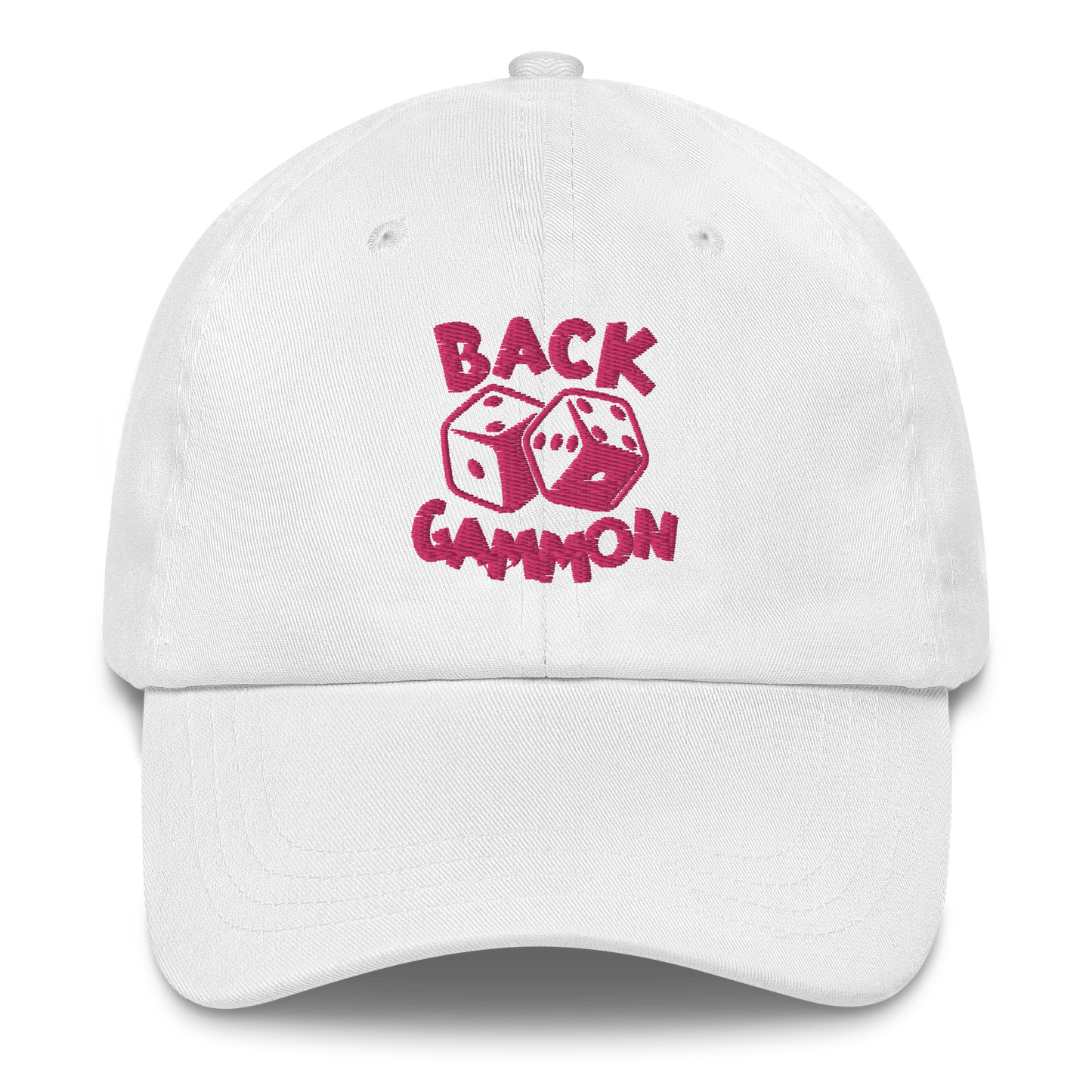 Backgammon Dad Hat (pink embroidery)