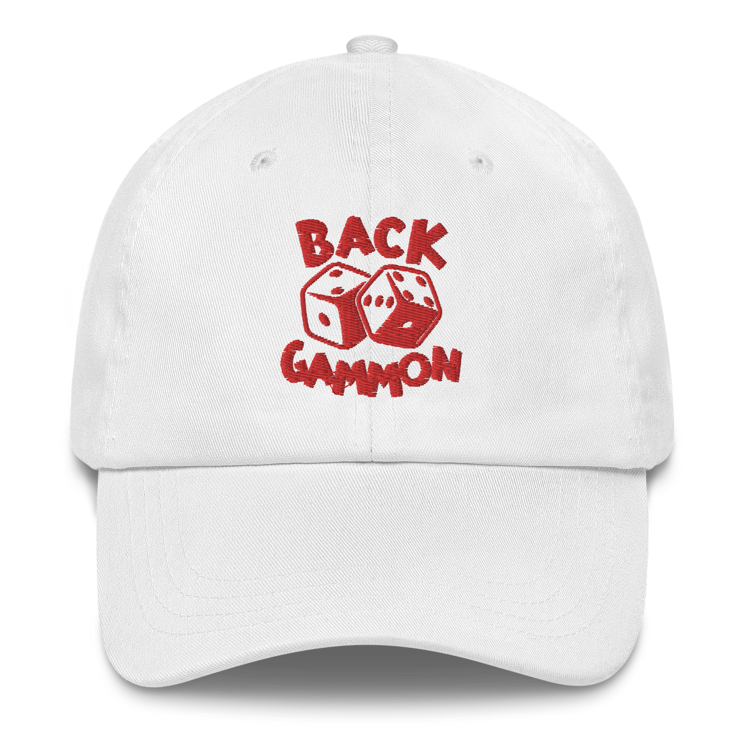 Backgammon Dad Hat (red embroidery)