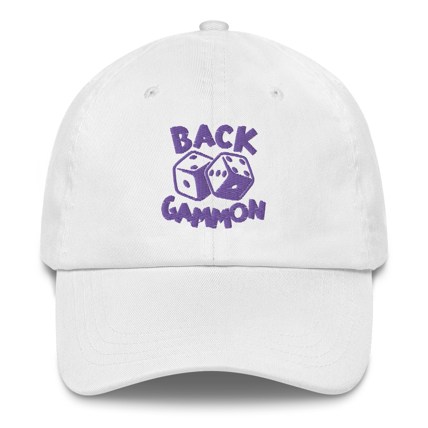 Backgammon Dad Hat (purple embroidery)