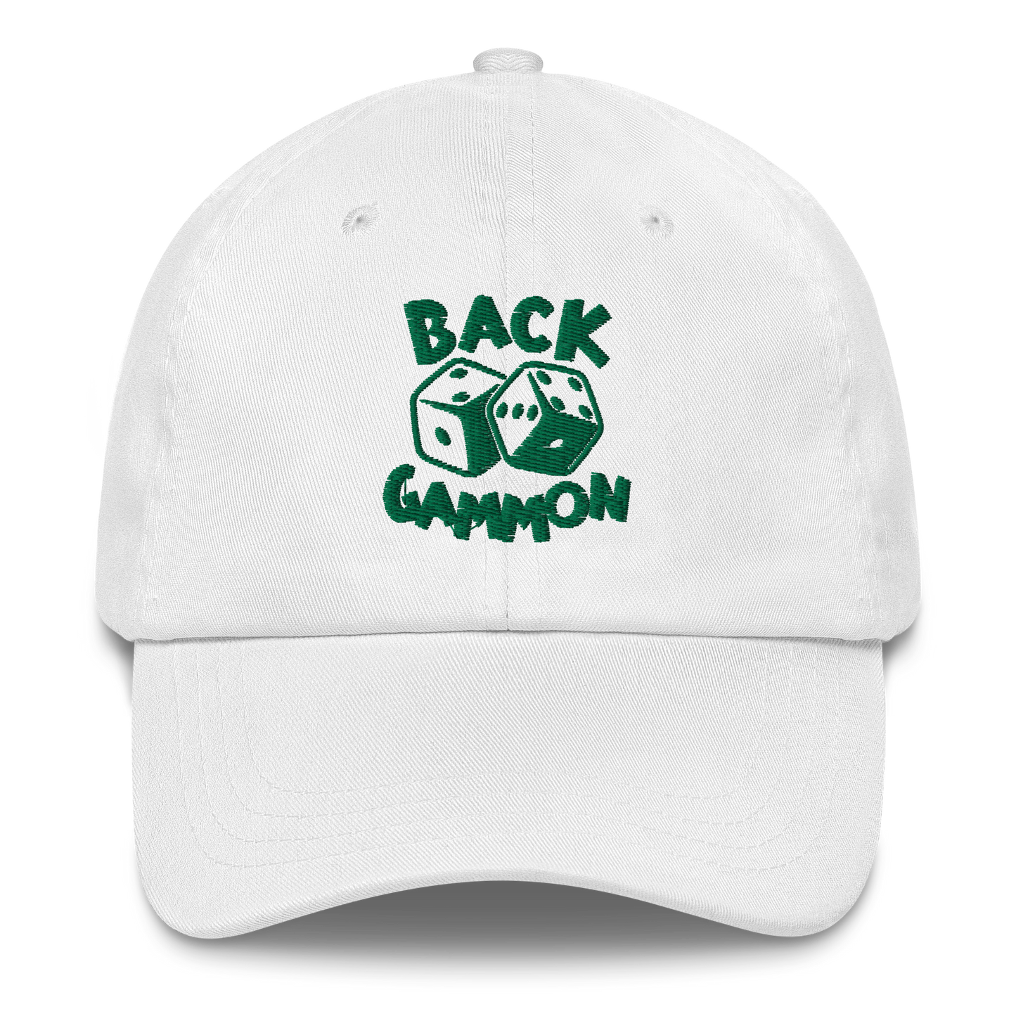 Backgammon Dad Hat (green embroidery)