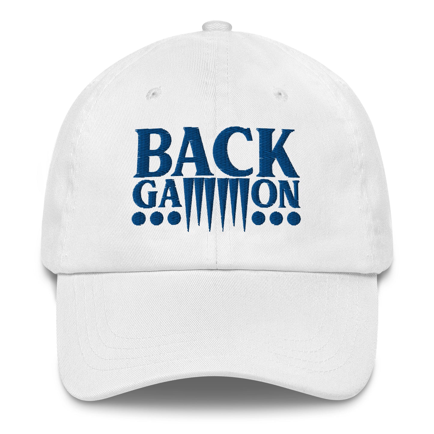 Backgammon Dad Hat (blue embroidery)