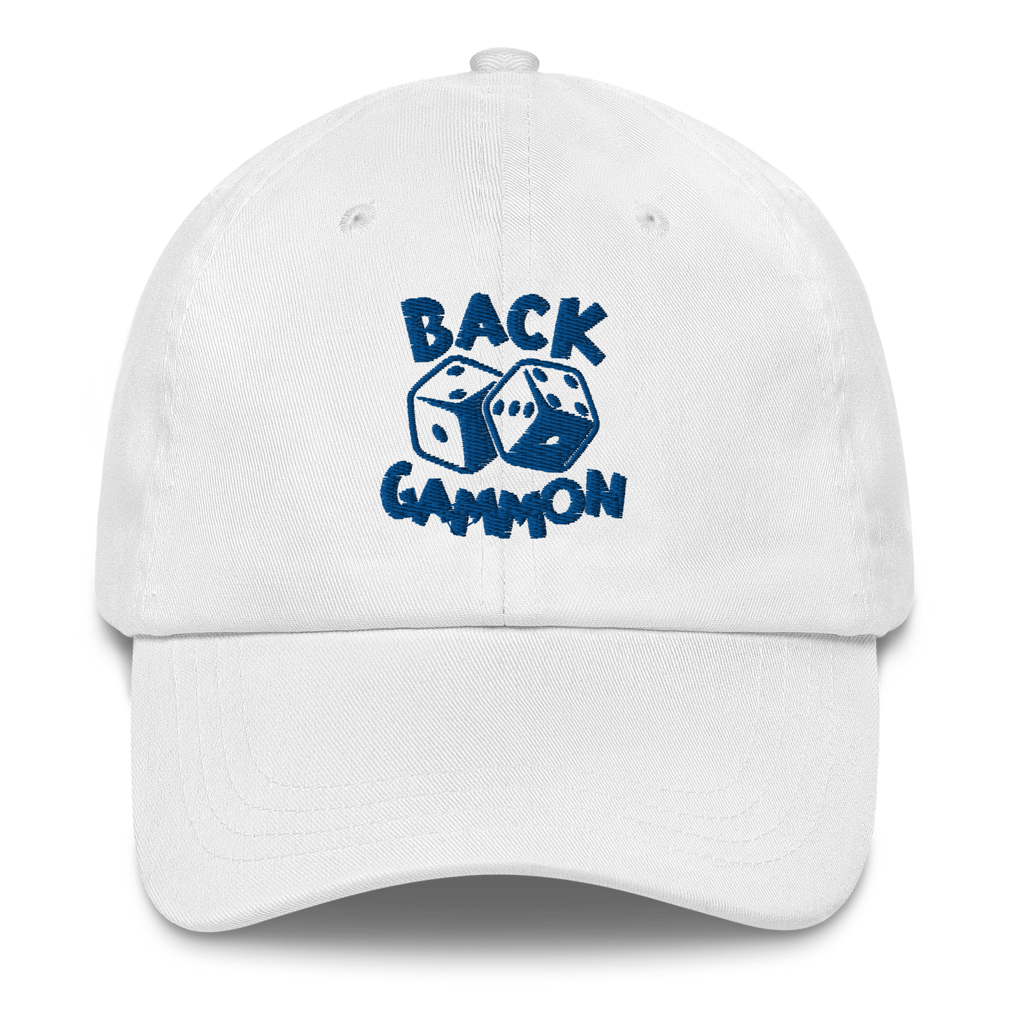 Backgammon Dad Hat (blue embroidery)