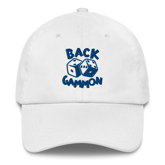 Backgammon Dad Hat (blue embroidery)