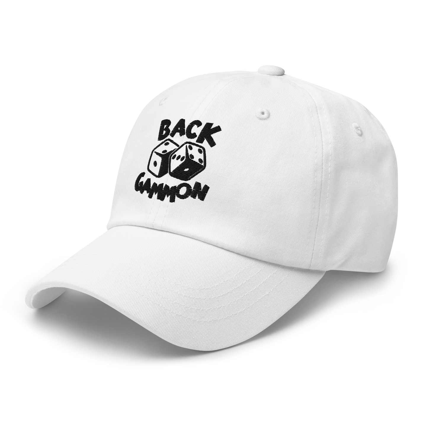 Backgammon Dad Hat (black embroidery)