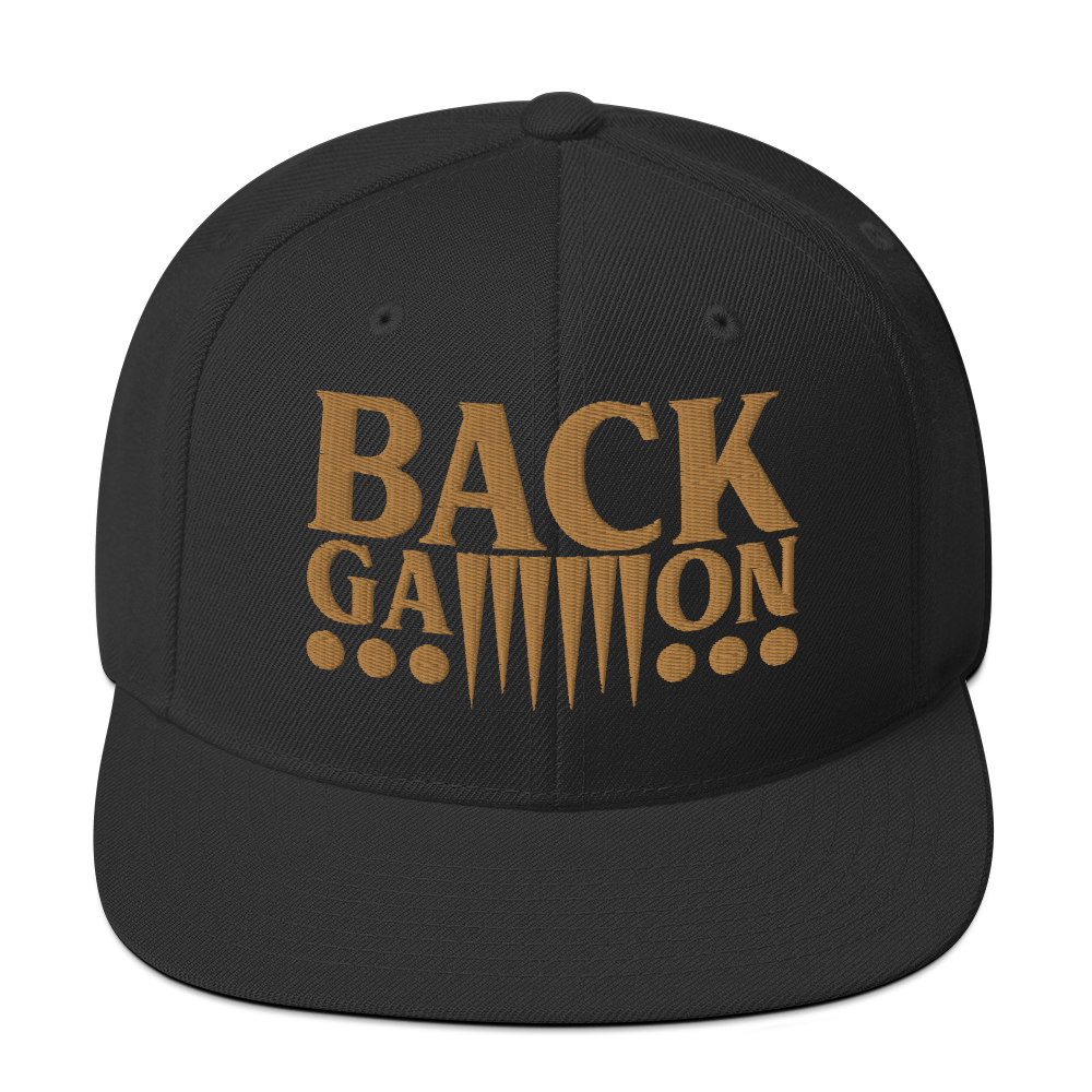 Backgammon Snapback Hat (gold embroidery)