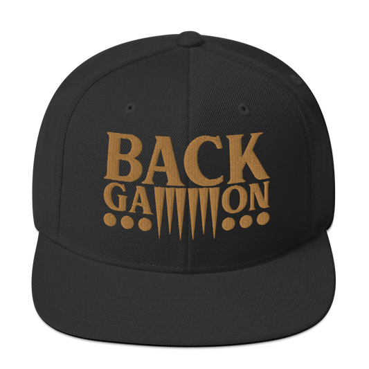 Backgammon Snapback Hat (gold embroidery)