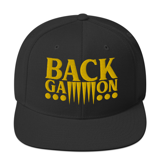 Backgammon Snapback Hat (yellow embroidery)