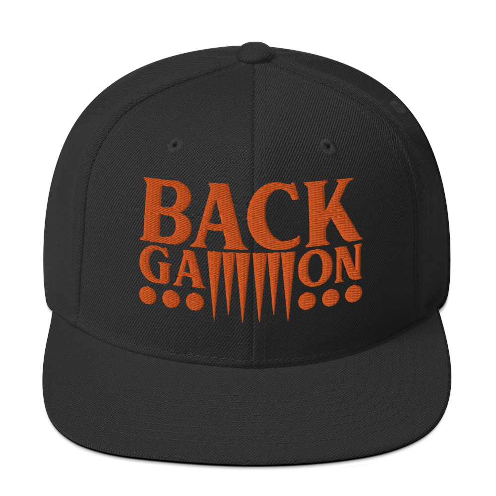 Backgammon Snapback Hat (orange embroidery)