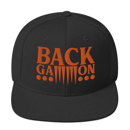 Backgammon Snapback Hat (orange embroidery)