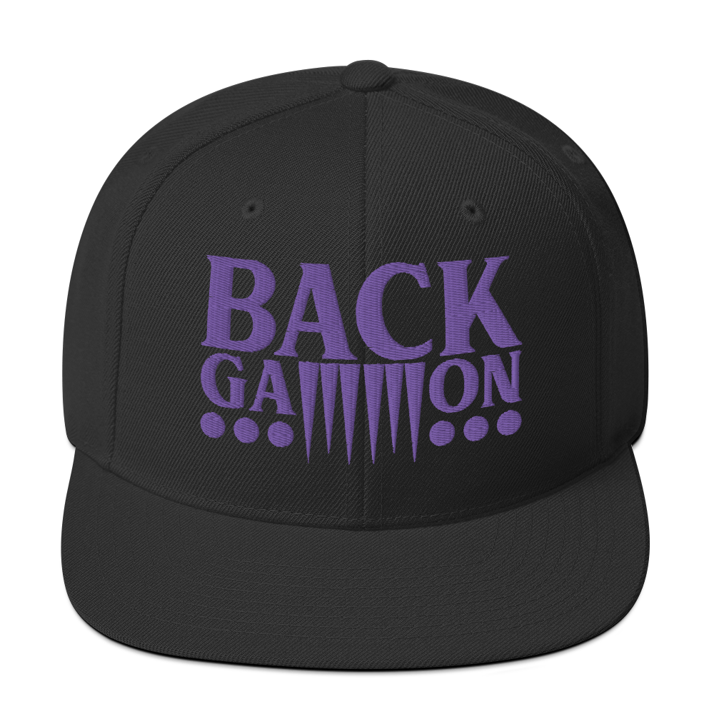 Backgammon Snapback Hat (purple embroidery)