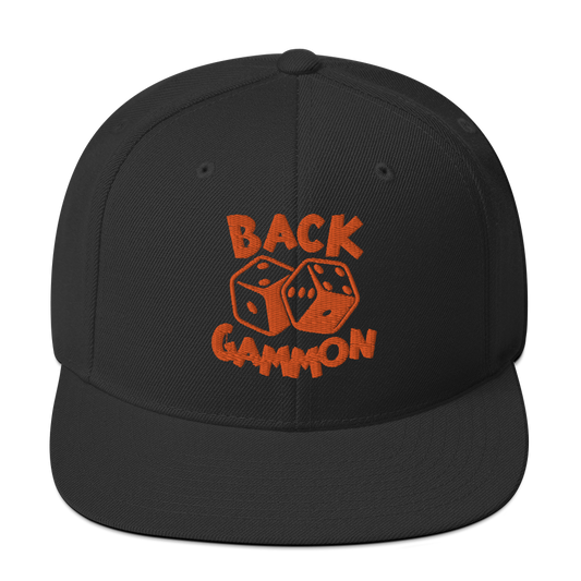 Backgammon Snapback Hat (orange embroidery)