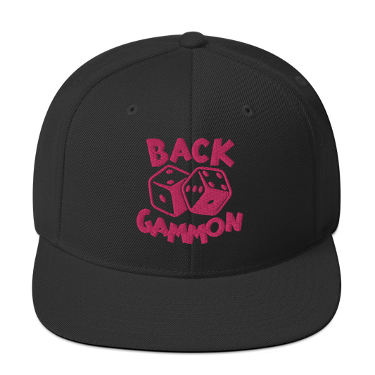 Backgammon Snapback Hat (pink embroidery)