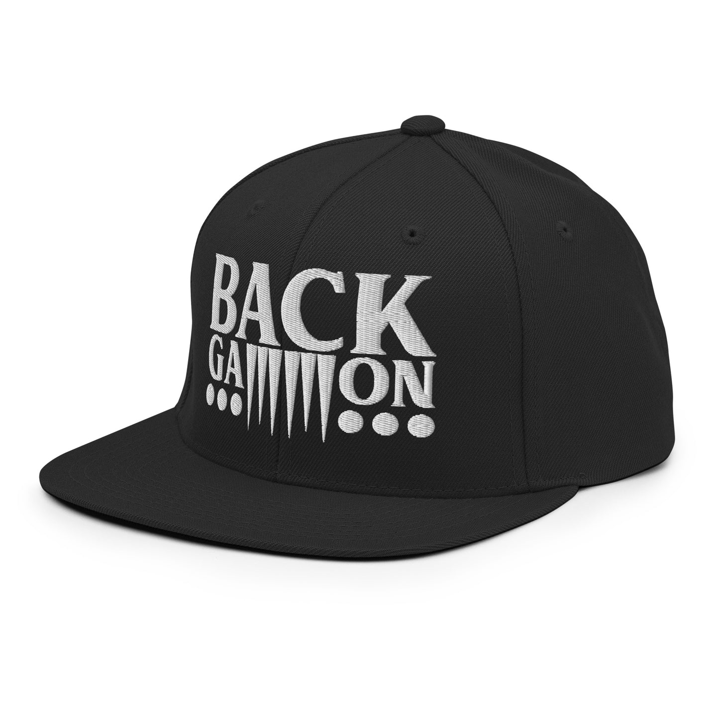 Backgammon Snapback Hat (white embroidery)