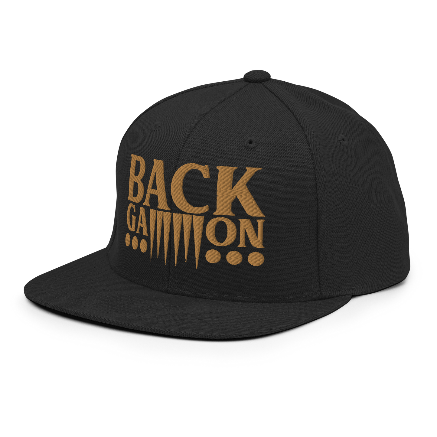 Backgammon Snapback Hat (gold embroidery)