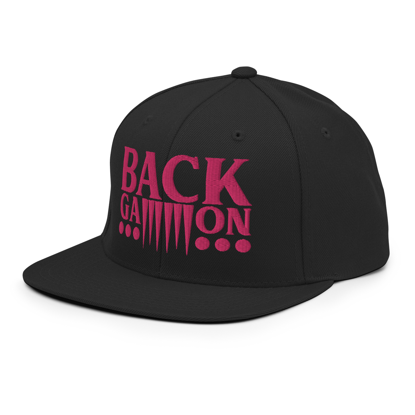 Backgammon Snapback Hat (pink embroidery)