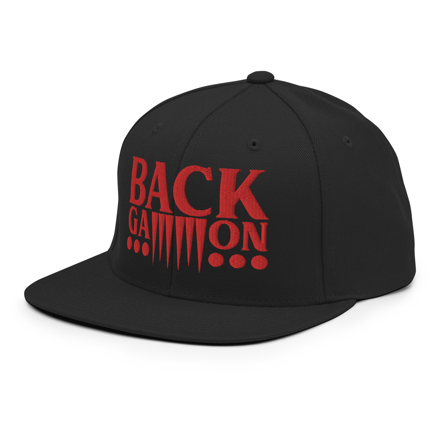 Backgammon Snapback Hat (red embroidery)