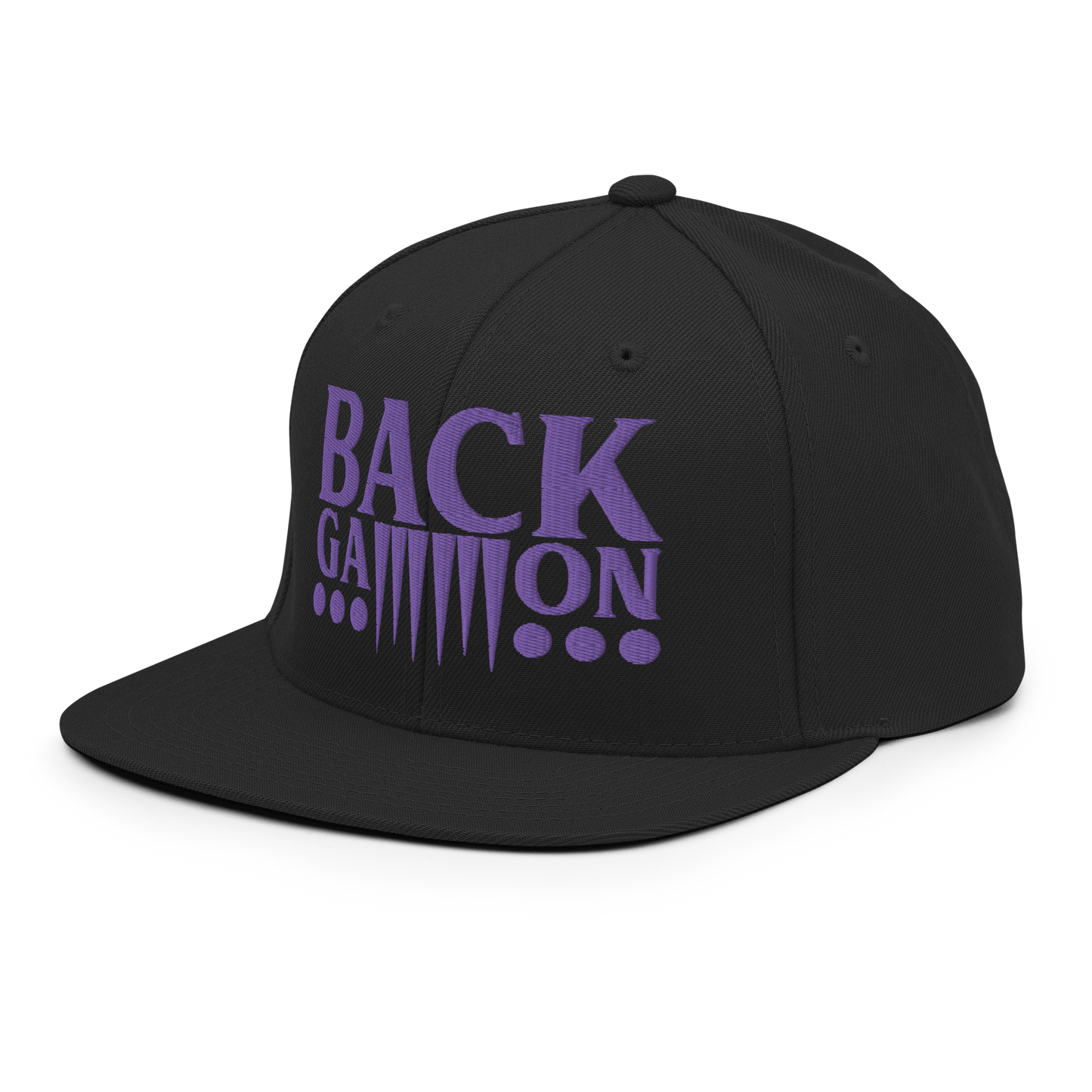 Backgammon Snapback Hat (purple embroidery)