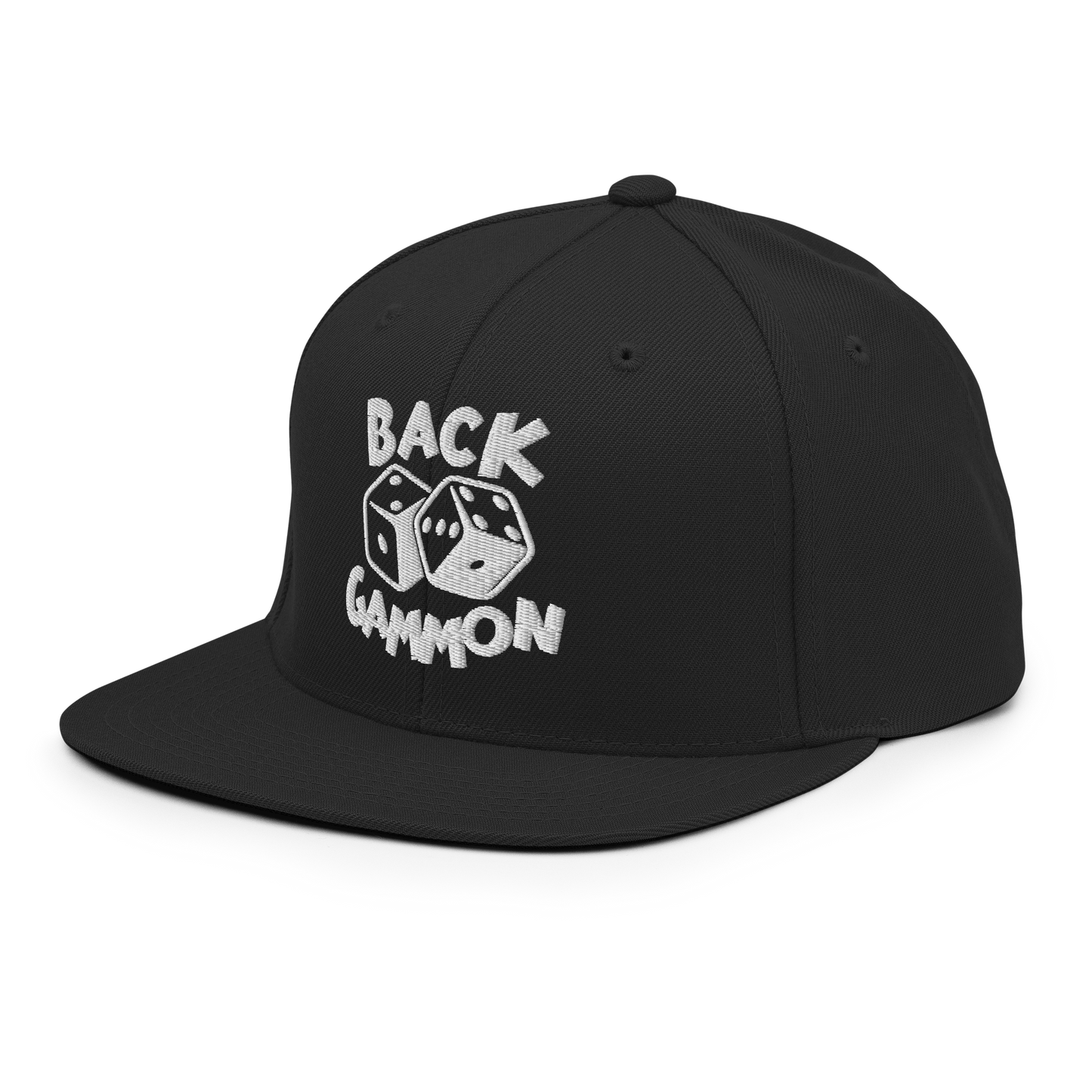 Backgammon Snapback Hat (white embroidery)