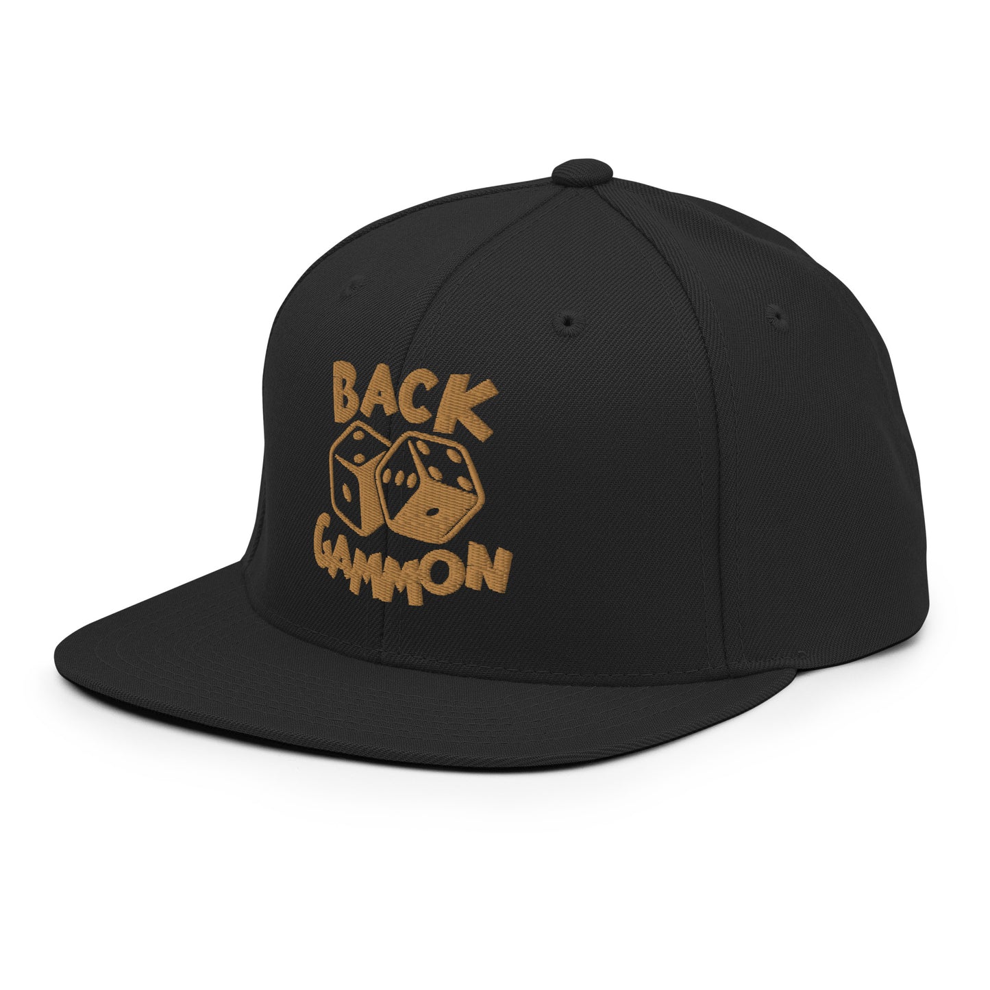 Backgammon Snapback Hat (gold embroidery)