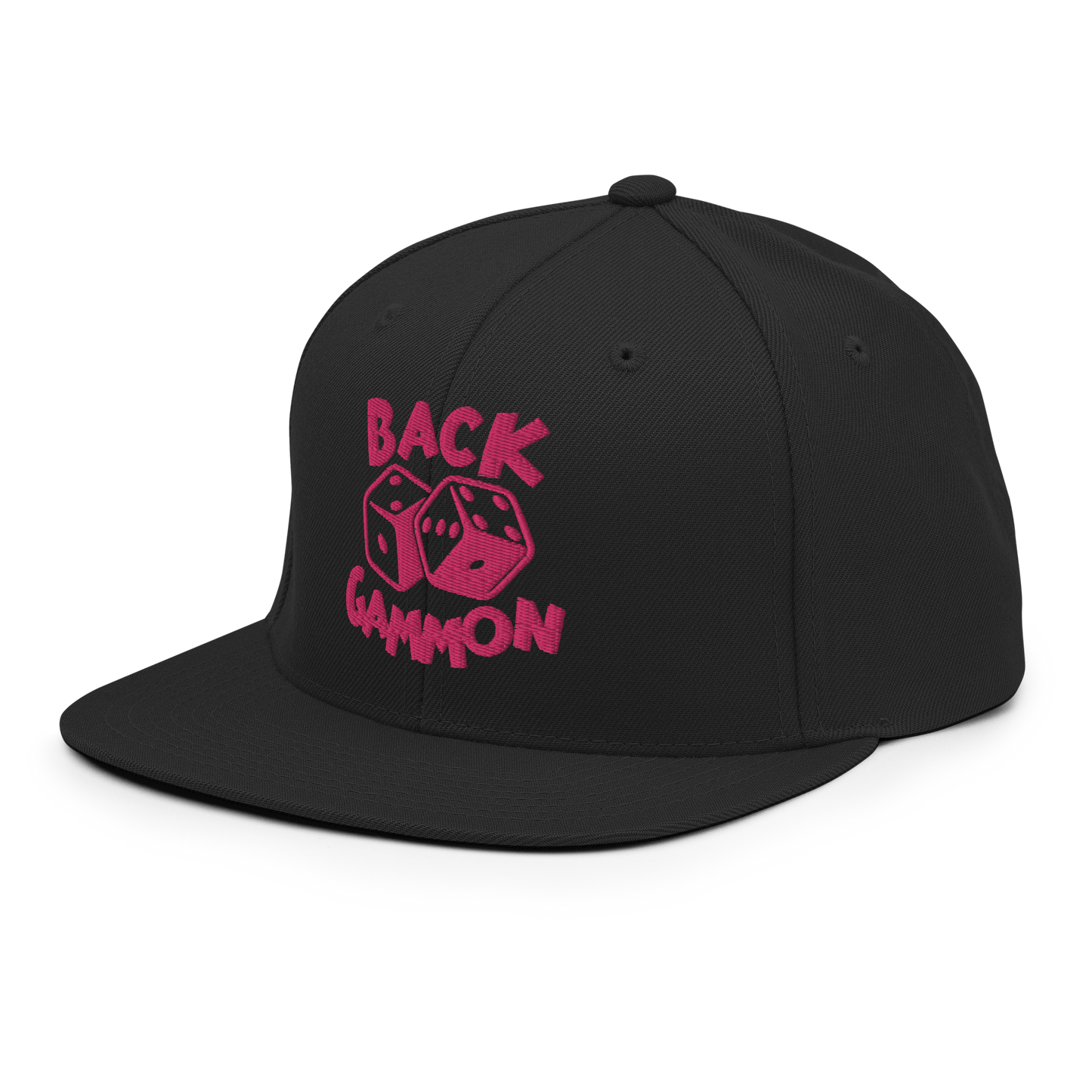 Backgammon Snapback Hat (pink embroidery)