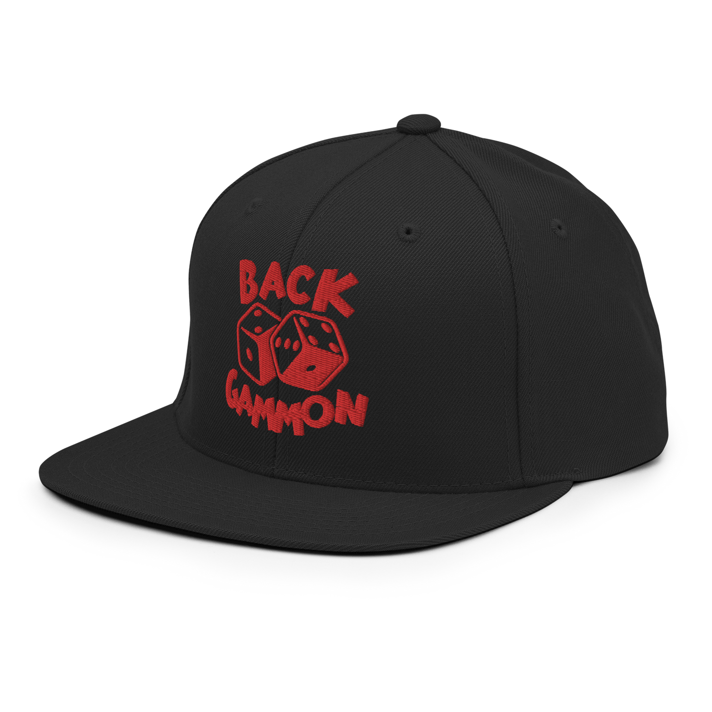 Backgammon Snapback Hat (red embroidery)