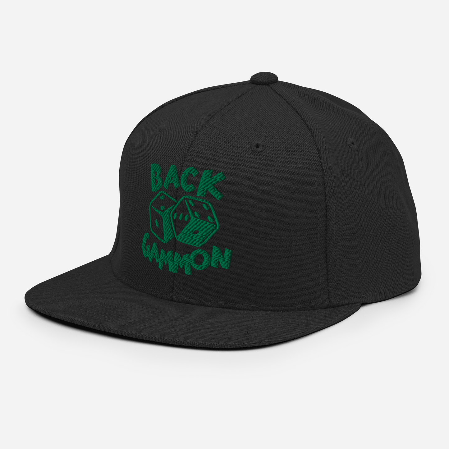 Backgammon Snapback Hat (green embroidery)