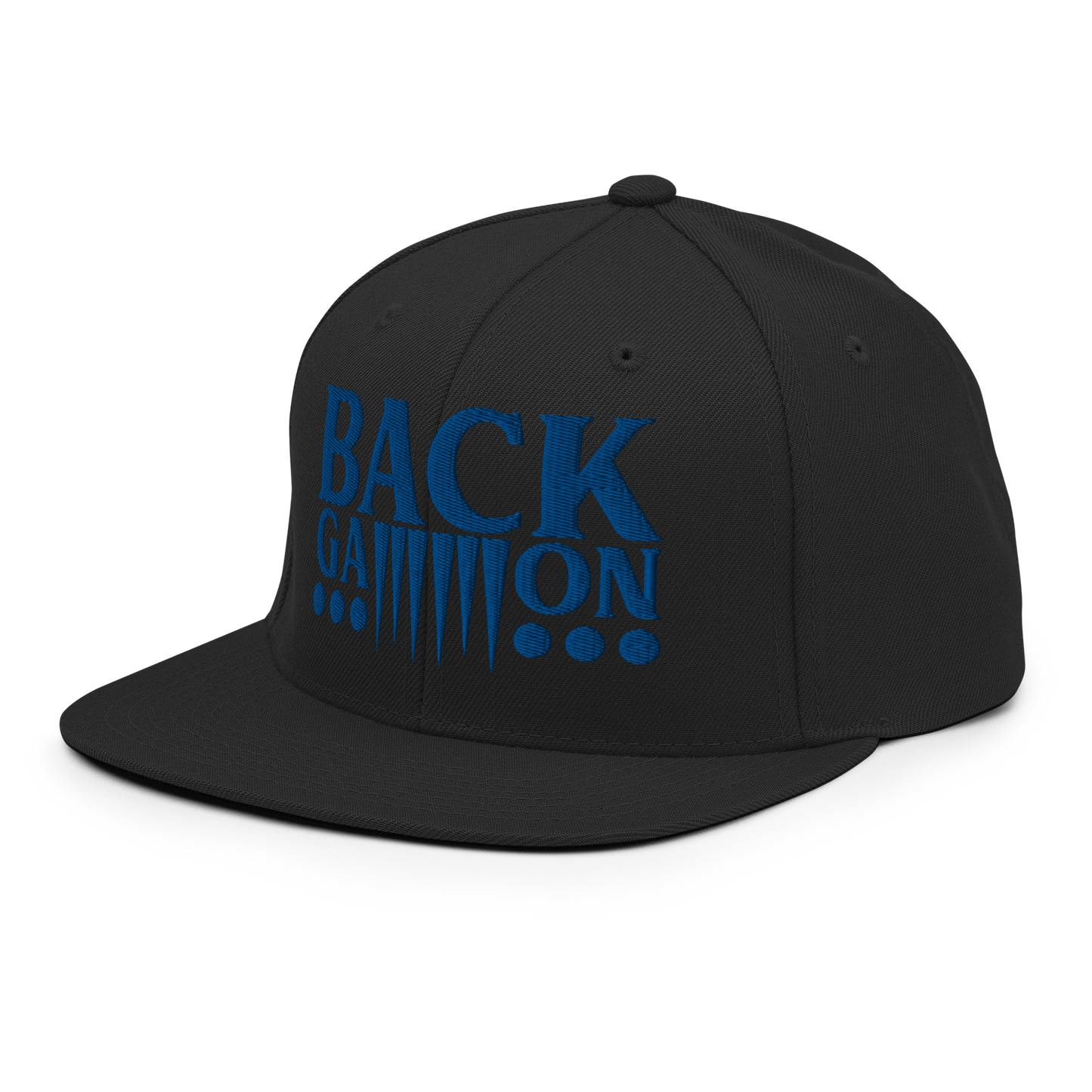 Backgammon Snapback Hat (blue embroidery)