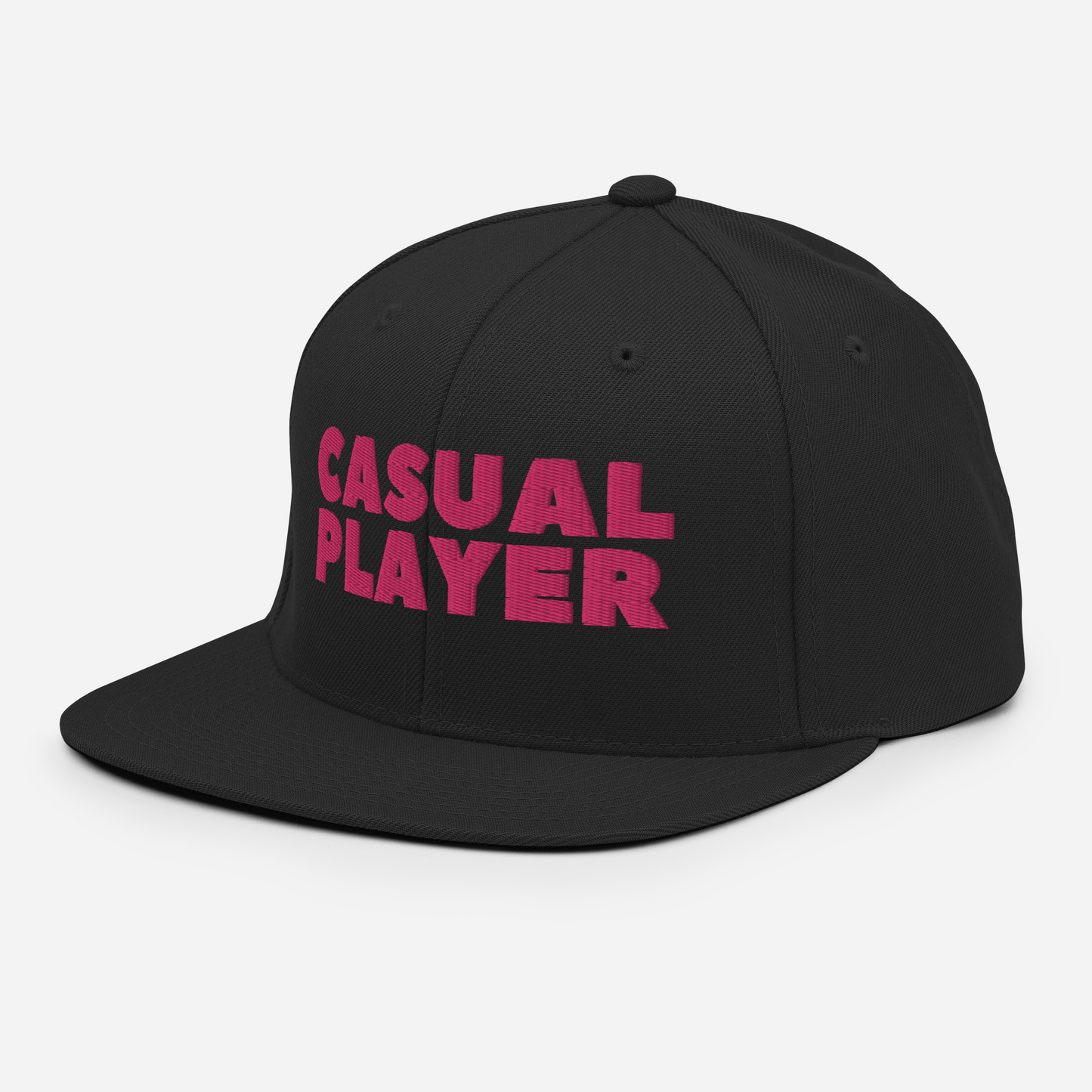 'CASUAL PLAY' Backgammon Snapback Hat (pink embroidery)