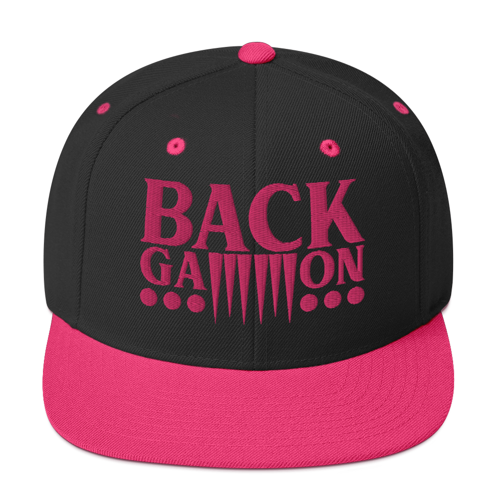 Backgammon Snapback Hat (pink embroidery)