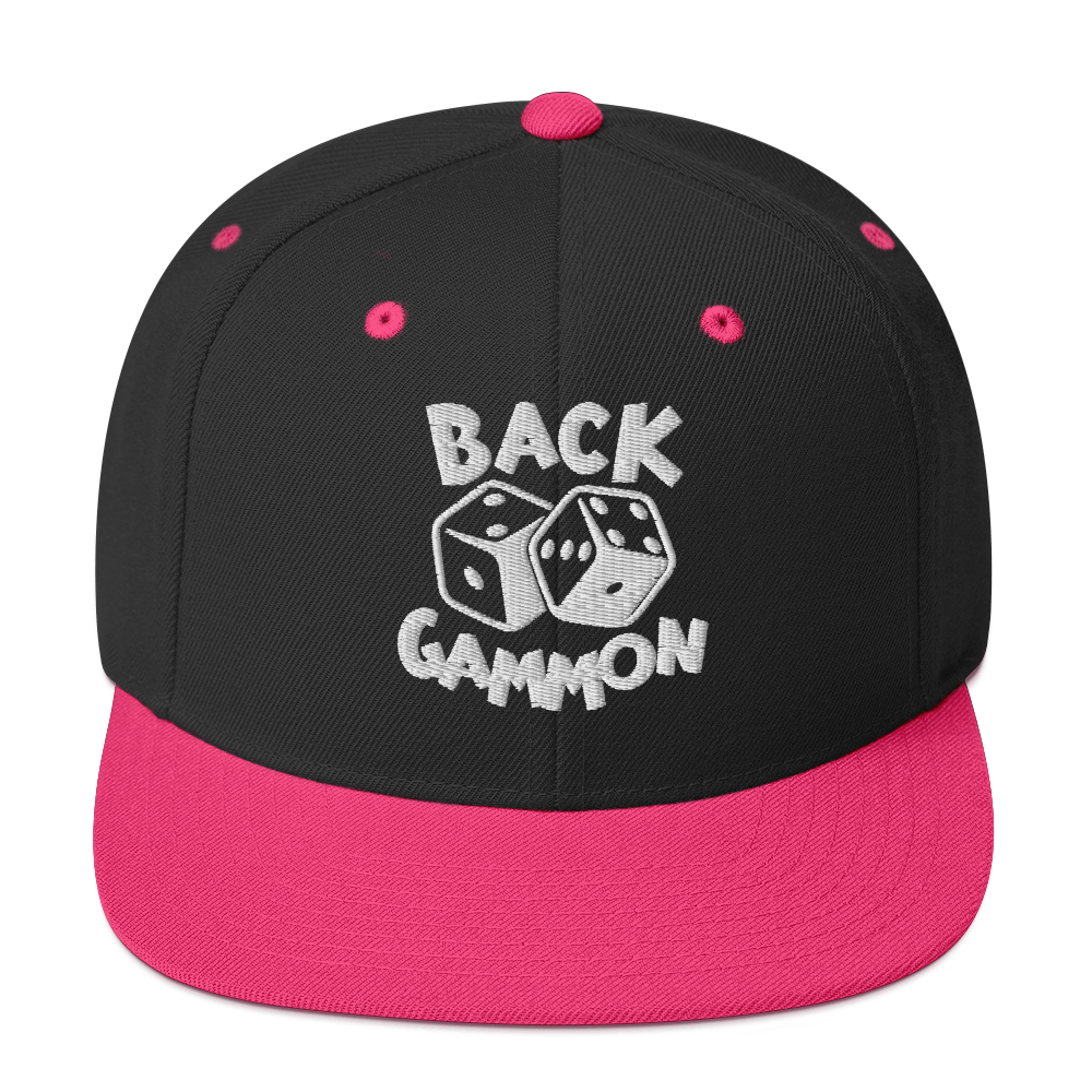 Backgammon Snapback Hat (white embroidery)