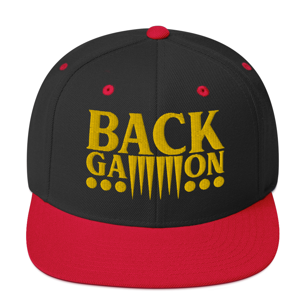 Backgammon Snapback Hat (yellow embroidery)