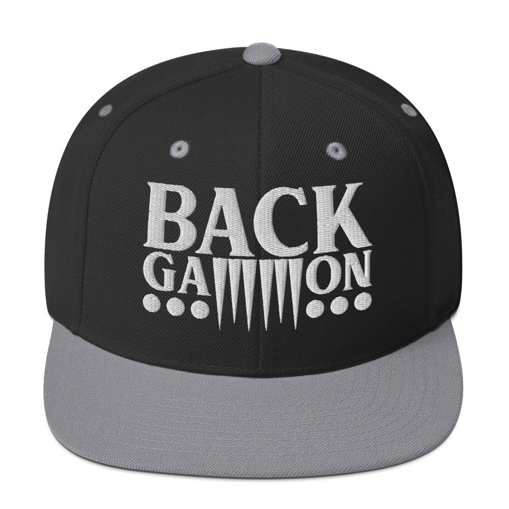 Backgammon Snapback Hat (white embroidery)