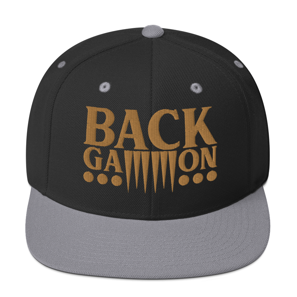 Backgammon Snapback Hat (gold embroidery)