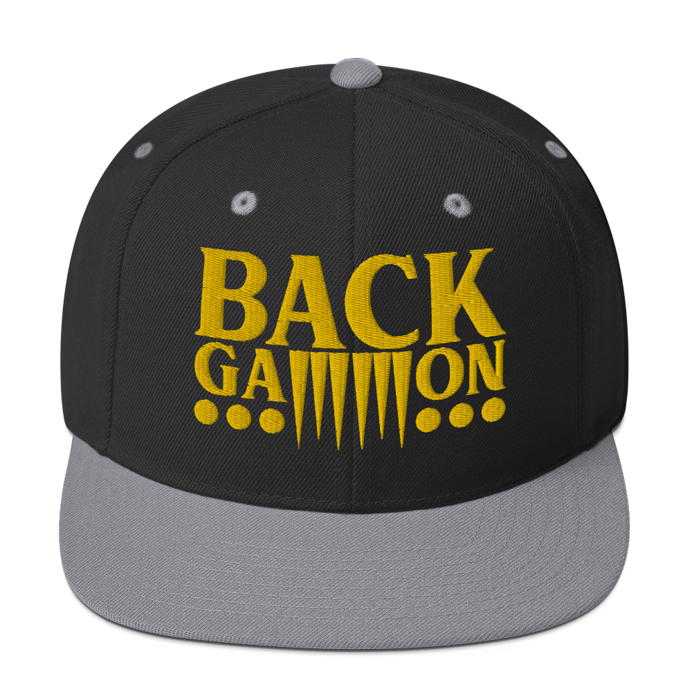 Backgammon Snapback Hat (yellow embroidery)