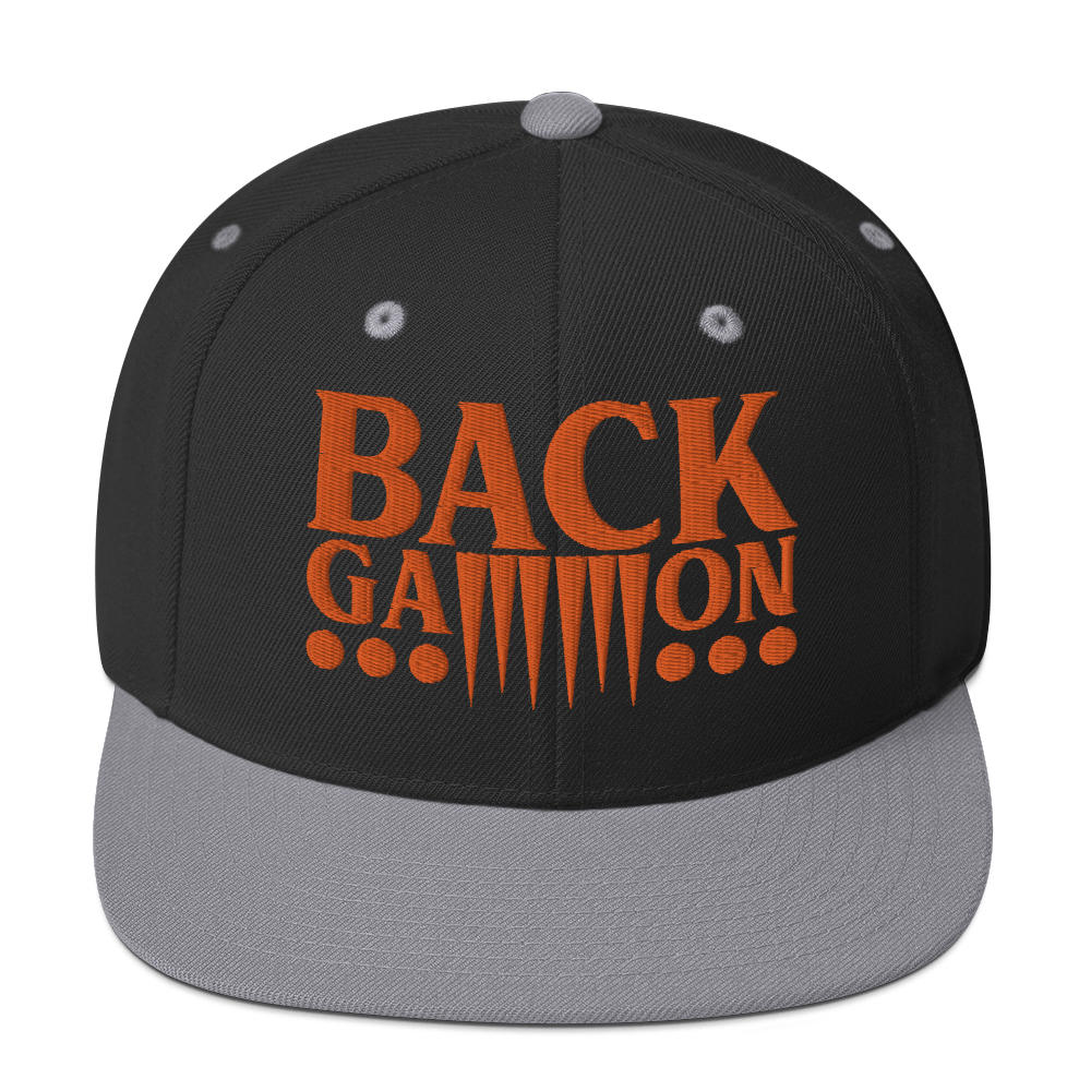 Backgammon Snapback Hat (orange embroidery)