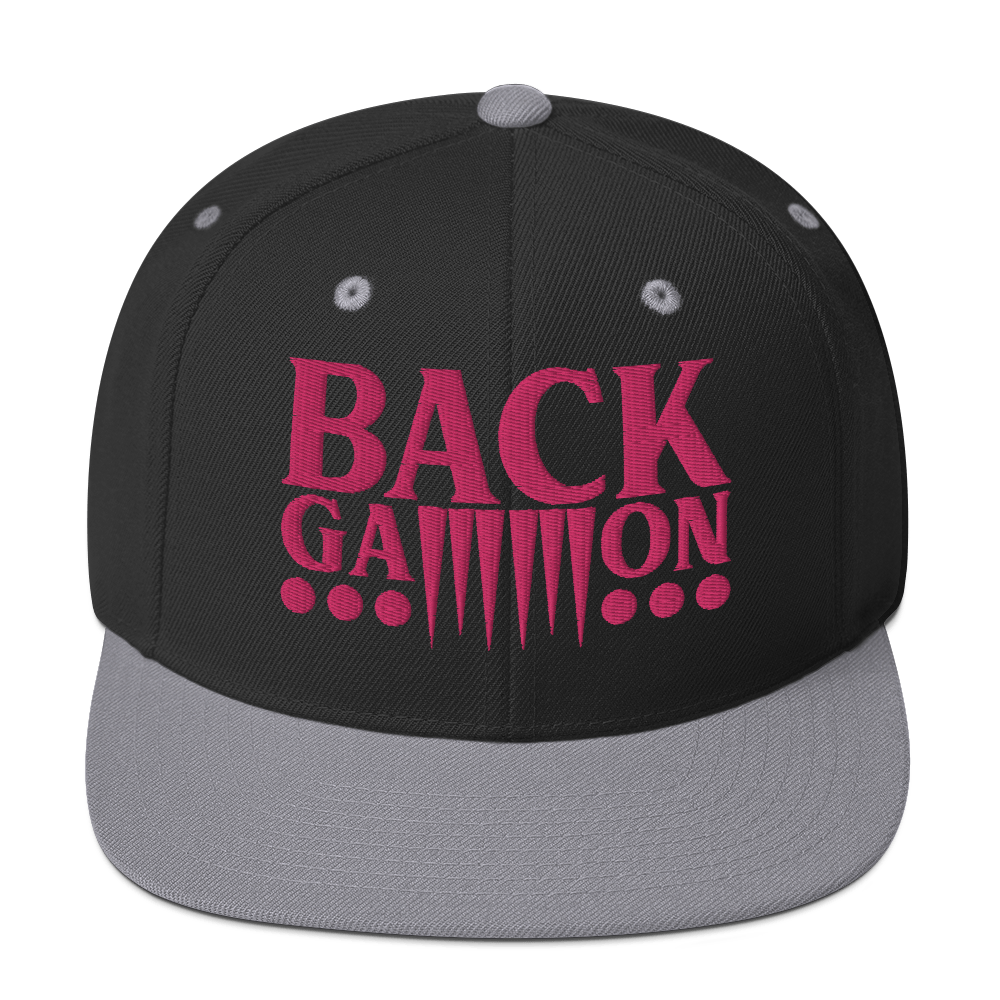 Backgammon Snapback Hat (pink embroidery)