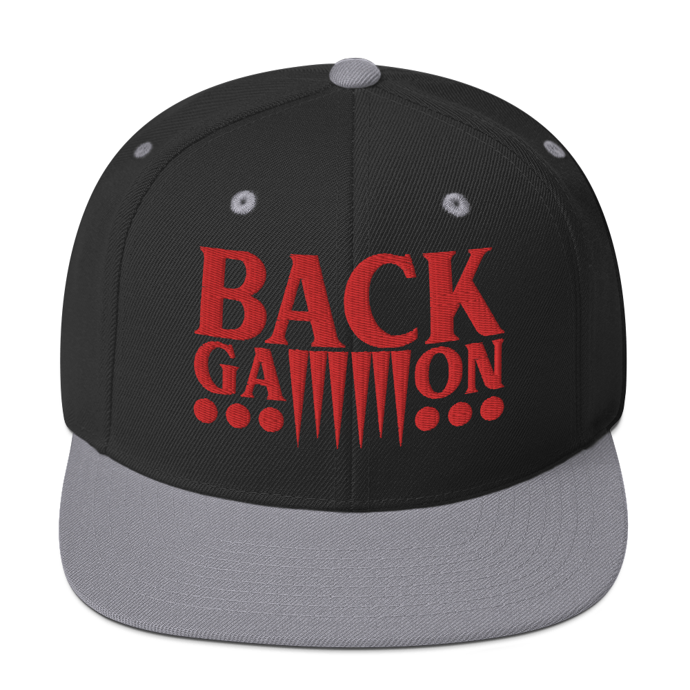 Backgammon Snapback Hat (red embroidery)