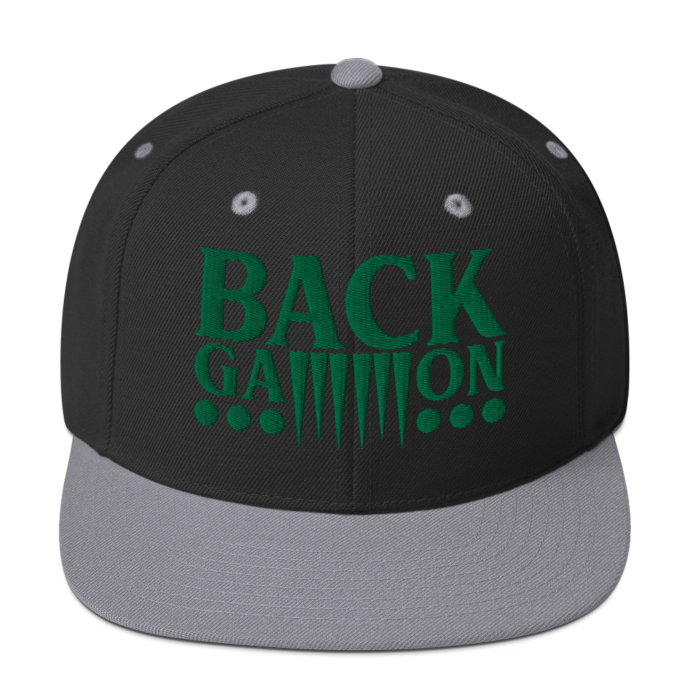 Backgammon Snapback Hat (green embroidery)