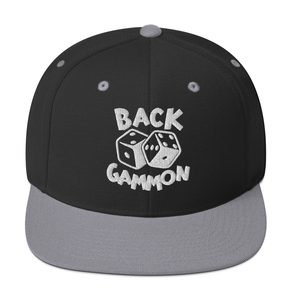 Backgammon Snapback Hat (white embroidery)