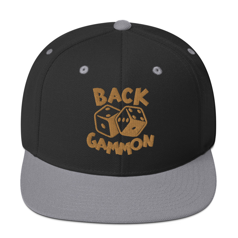 Backgammon Snapback Hat (gold embroidery)